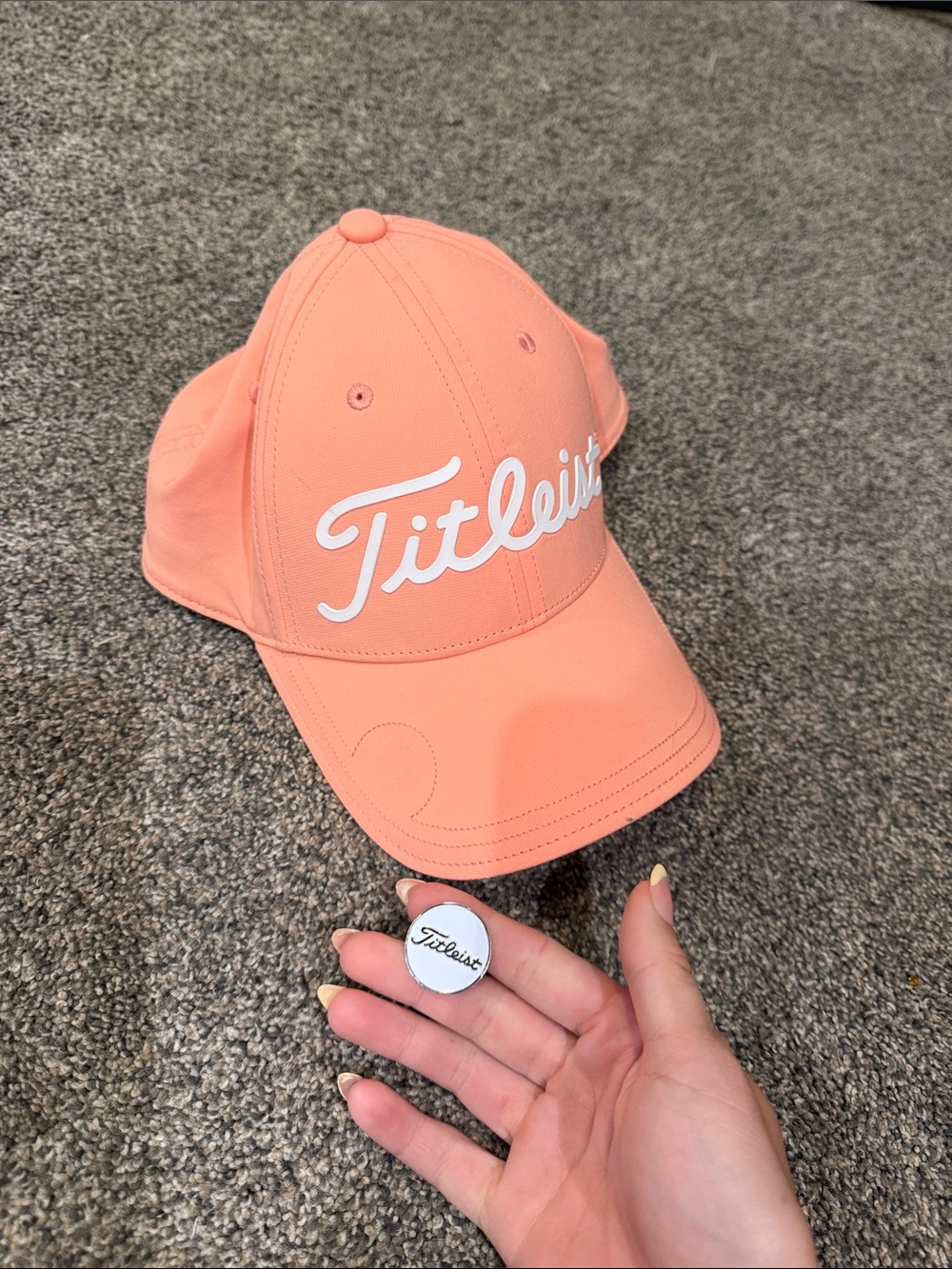Titleist Peach Script Logo Golf Cap - Picture 2 of 3
